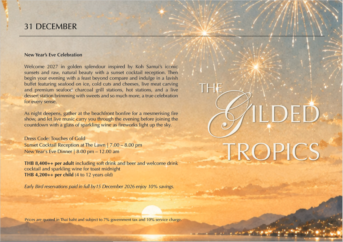 Screenshot 2569-10-07 at 17.45.26 The Lamai Samui - Festive Brochure 2026 - The Gilded Tropics, a new year's eve celebration at The Lamai Samui in Koh Samui on 31 December 2026