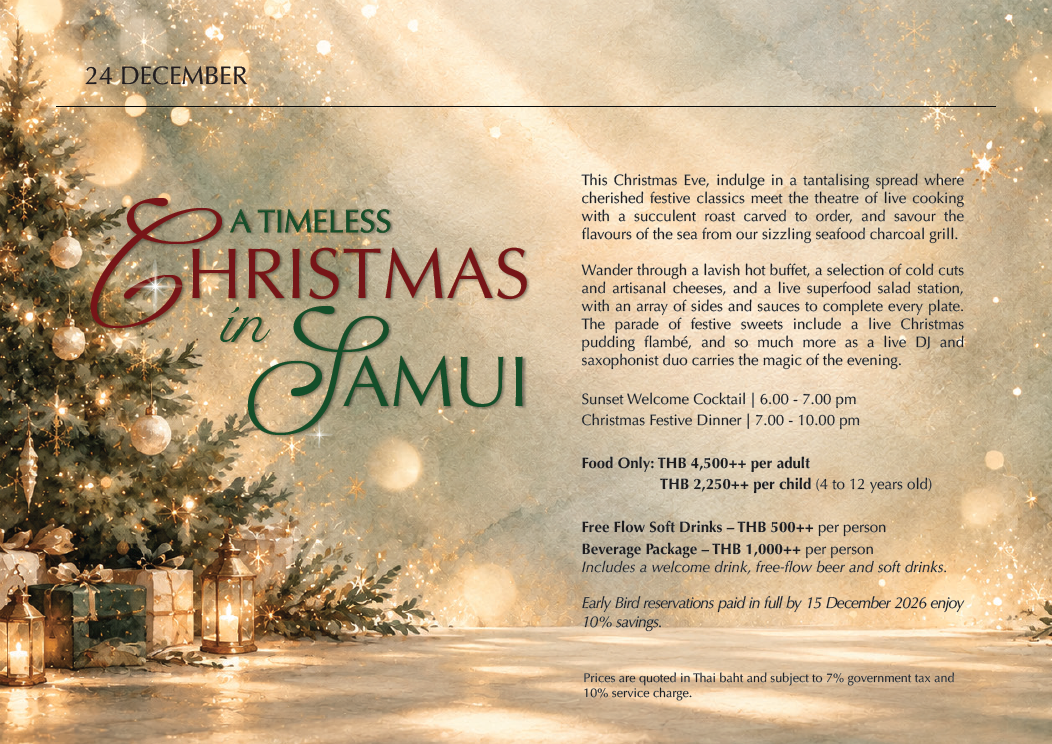 A Timeless Christmas in Samui 2026 A Timeless Christmas in Samui - Golden Festive Season 2026 at The Lamai Samui, Koh Samui Luxury Resort